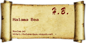 Halama Bea névjegykártya